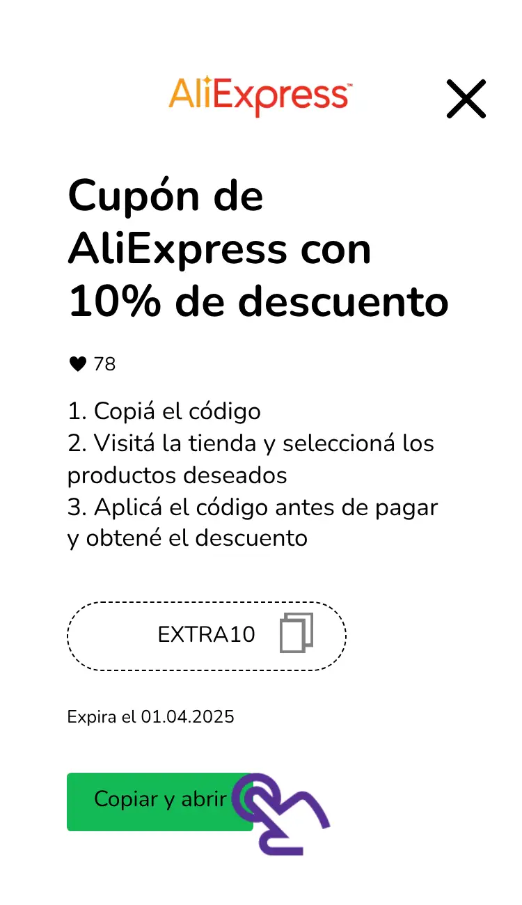 clic en el cupón