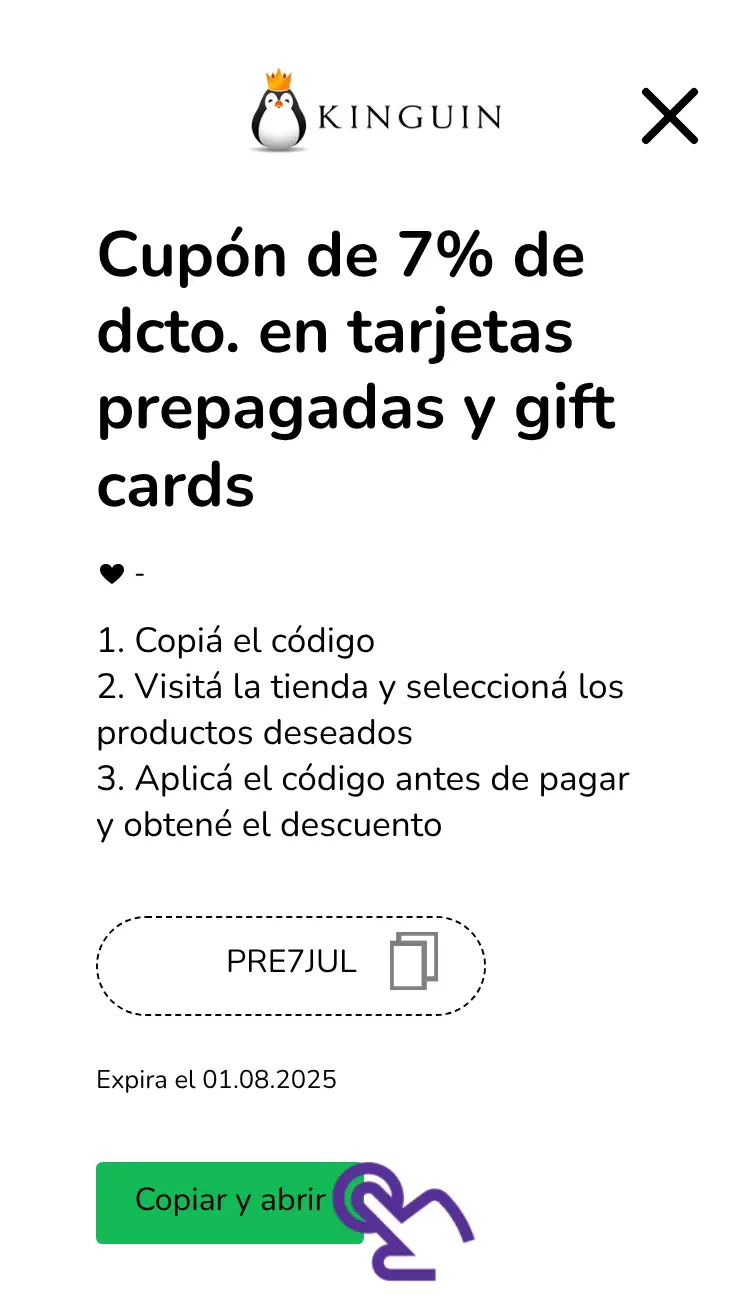 clic en el cupón